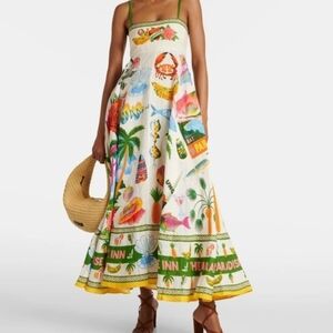 Tropical Print Maxi Dress